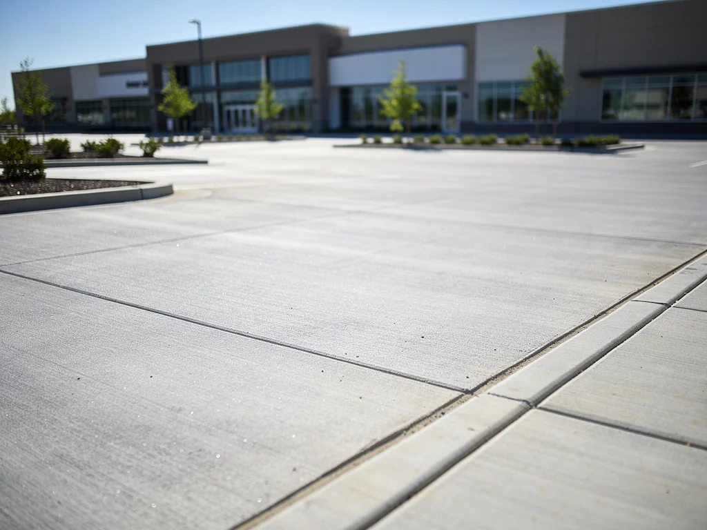 Commercial concrete flatwork and parking lot completed for business in Magnolia TX